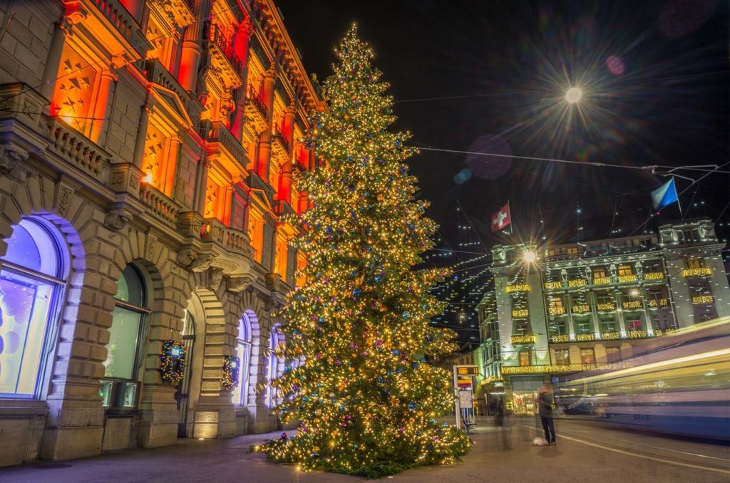 Christmas tree in Switzerland