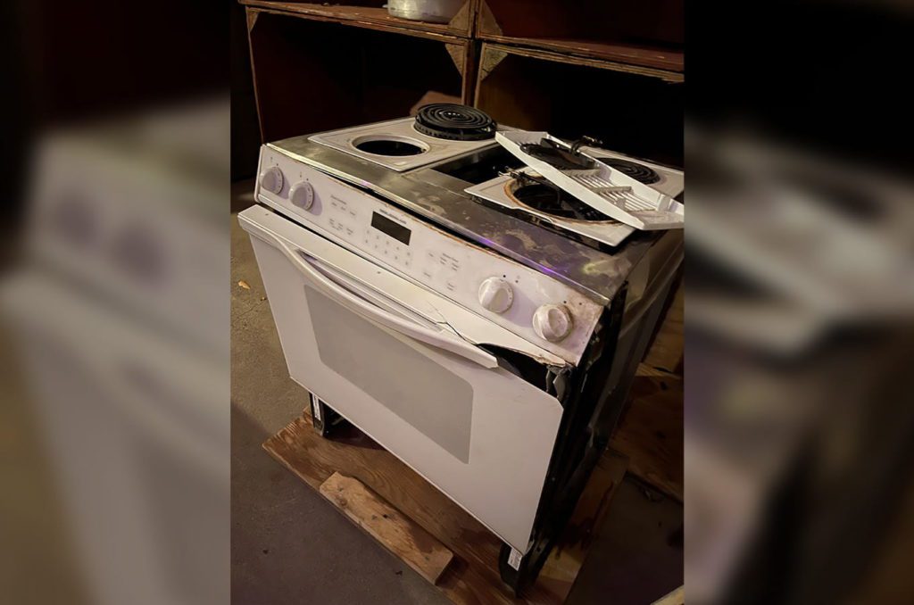 An oven used for the haunted house